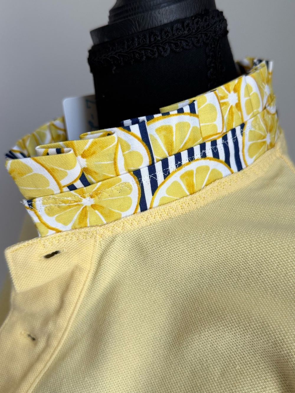 Reworked Ralph Lauren Polo โ Yellow Lemon Ruffle Collar ๐ - Picture 6 of 10